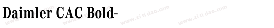 Daimler CAC Bold字体转换
